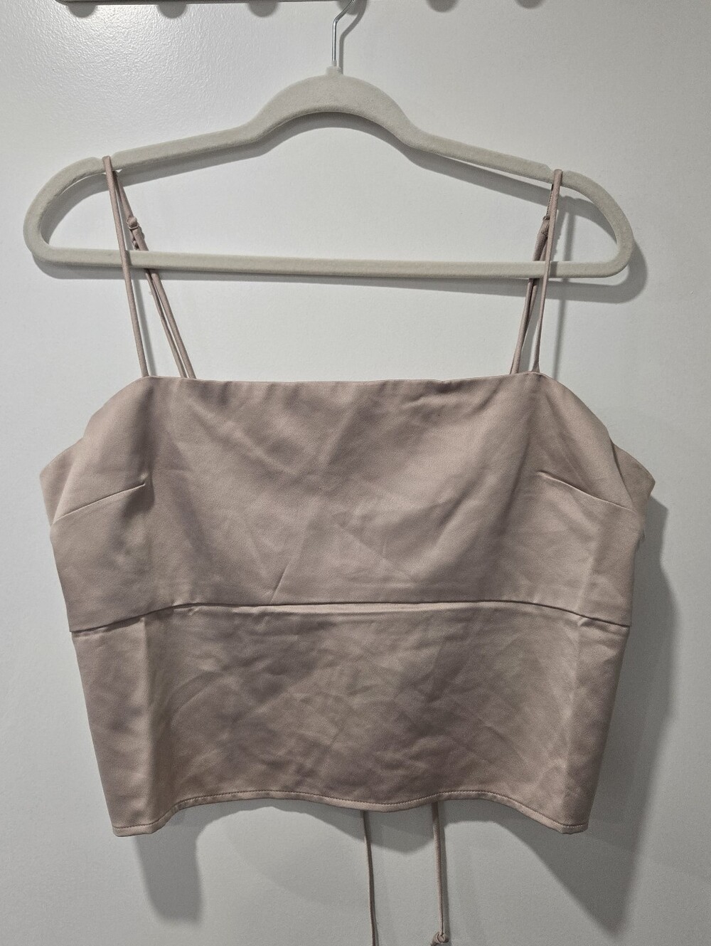 Dynamite Blush Pink Satin Cami Open Back
